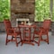 Highwood Usa Weatherly 3pc Round Counter Height Outdoor Patio Furniture Dining Set AD-CNW36-RED - alternate 3